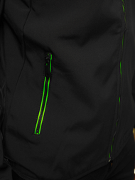 Kurtka softshell męska z kapturem czarna OZONEE JS/KS2182