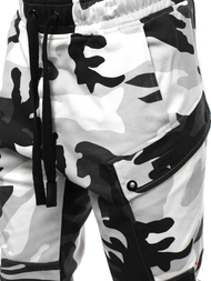 Spodnie męskie chino joggery czarno-białe OZONEE O/11103