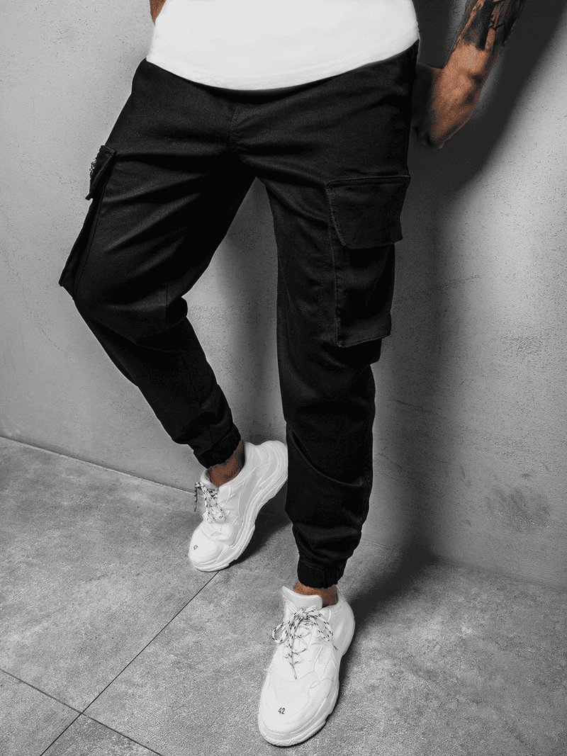 Spodnie męskie jogger czarne OZONEE MACH/51222