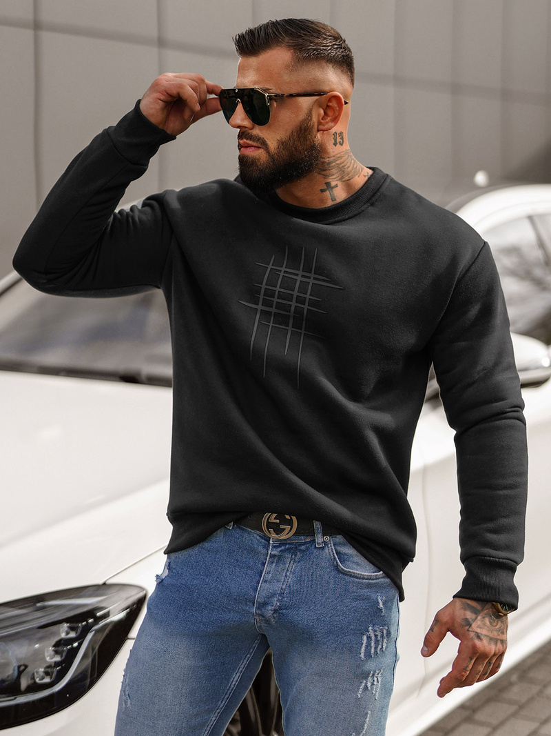 Bluza męska czarna OZONEE JS/8B1361/3