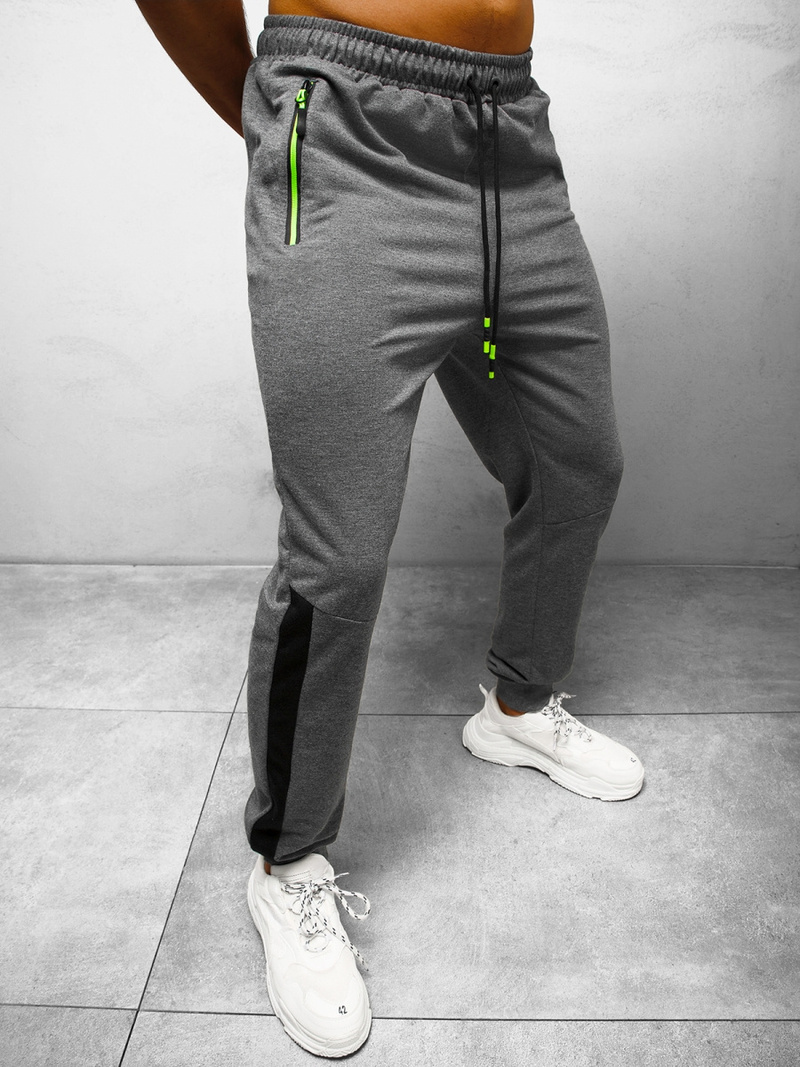 Spodnie dresowe męskie grafitowe OZONEE JS/68K10356