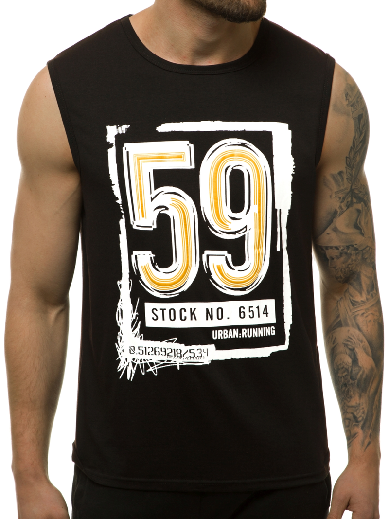 Футболка чоловіча Чорна OZONEE JS/KS2097