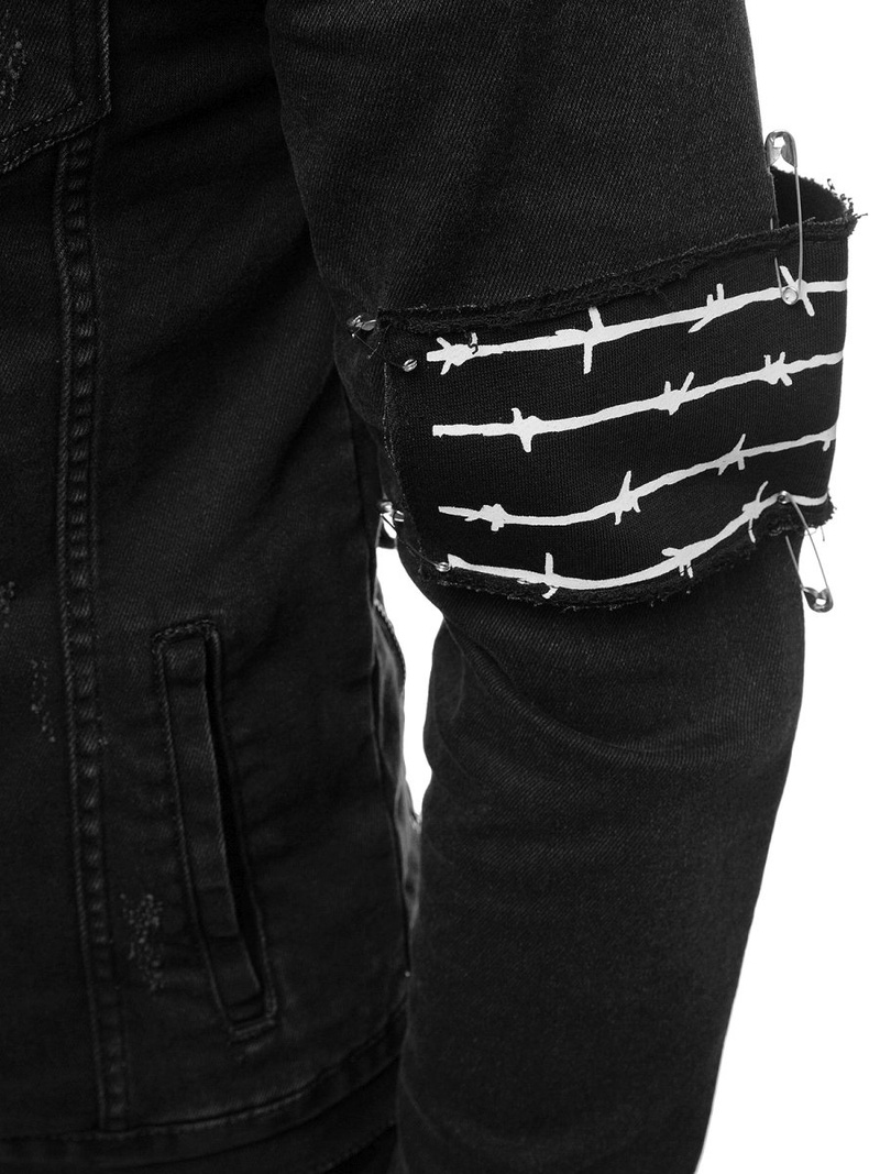 Kurtka jeans męska czarna OZONEE G/602