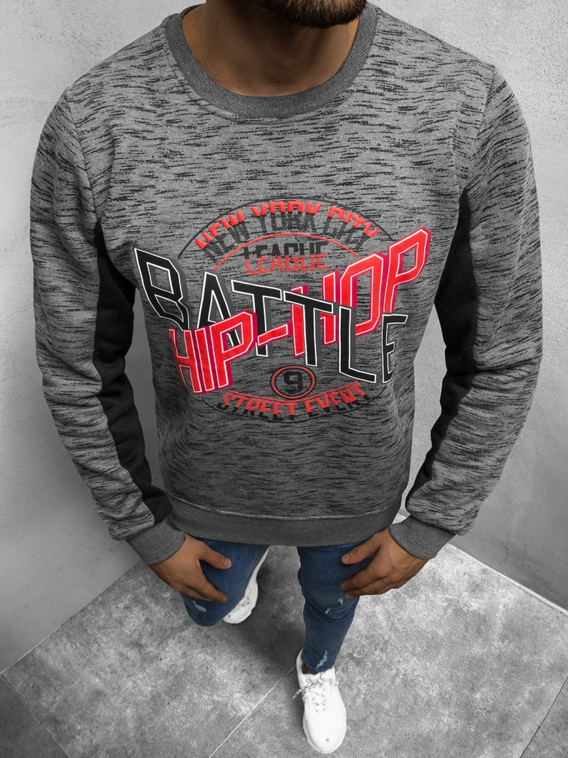 Bluza męska grafitowa OZONEE JS/Y10087