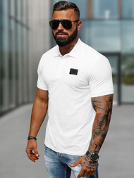 Koszulka męska polo biała OZONEE NB/MT3018Z