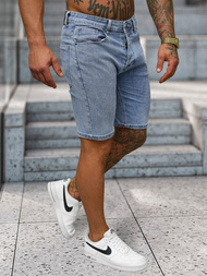 Spodenki męskie jeansowe jasno-niebieskie OZONEE NB/MP0315BC