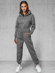 Komplet dresowy dwuczęściowy damski grafitowy OZONEE JS/8C79/5