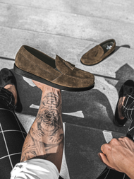 Чоловіче взуття снікерси Slip On Коричневi O/KN07