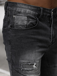 Spodnie jeansowe męskie czarne OZONEE NB/MP0142N