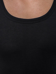 Koszulka bez rękawów męska czarna OZONEE JS/NB001