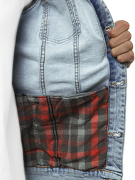 Kurtka męska jeans jasno-niebieska OZONEE BN/6080
