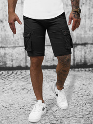 Spodenki męskie chino czarne OZONEE T/BB70012/1Z