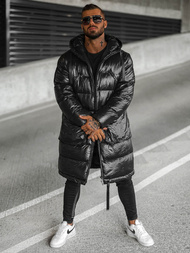 Kurtka zimowa męska długa czarna OZONEE O/M3205Z