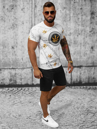 Komplet dresowy męski biało-czarny OZONEE O/HM757Z