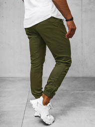 Spodnie męskie chino joggery khaki OZONEE O/399