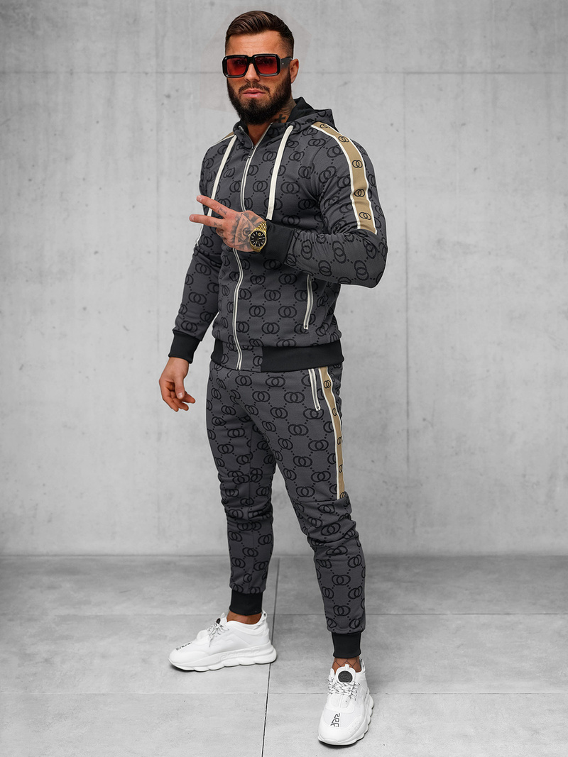 Спортивний костюм чоловічій чорний OZONEE O/FF5053AB