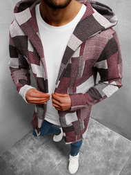 Bluza męska z kapturem czerwona OZONEE N/3501Z 