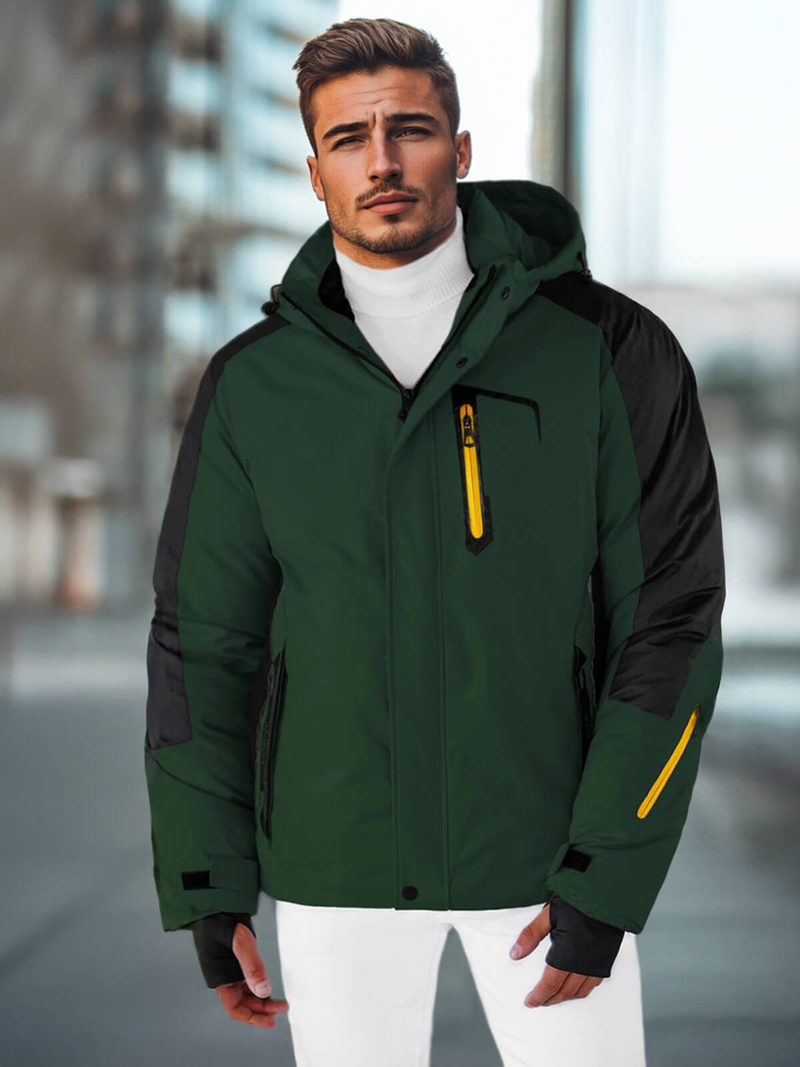 Kurtka zimowa męska ciemno-zielona OZONEE JS/91M9905/136Z