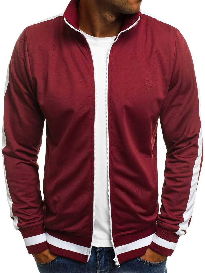 Bluza męska rozpinana bordowa OZONEE O/2126