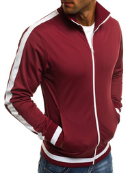 Bluza męska rozpinana bordowa OZONEE O/2126