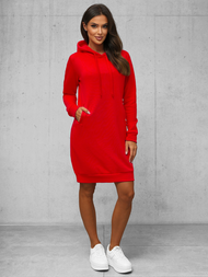 Bluza z kapturem damska czerwona OZONEE JS/YS10005/18Z