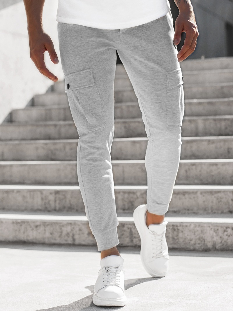 Spodnie dresowe męskie szare OZONEE C/374