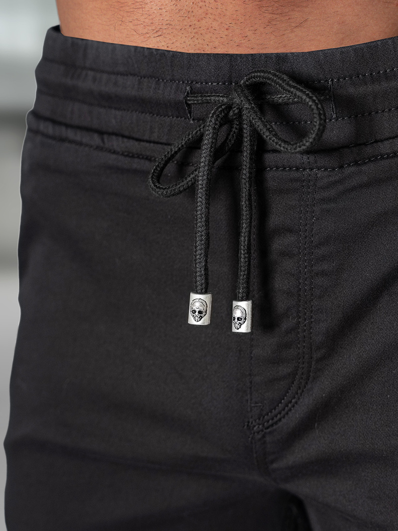 Spodenki męskie chino czarne OZONEE NB/MP0266NZ