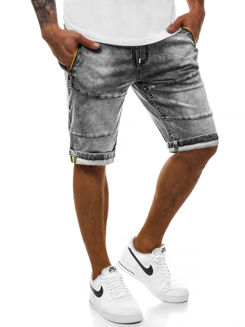 Шорти джинсові чоловічі Темно-сірі OZONEE RF/HY348