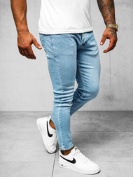 Spodnie jeansowe męskie niebieskie OZONEE O/2335