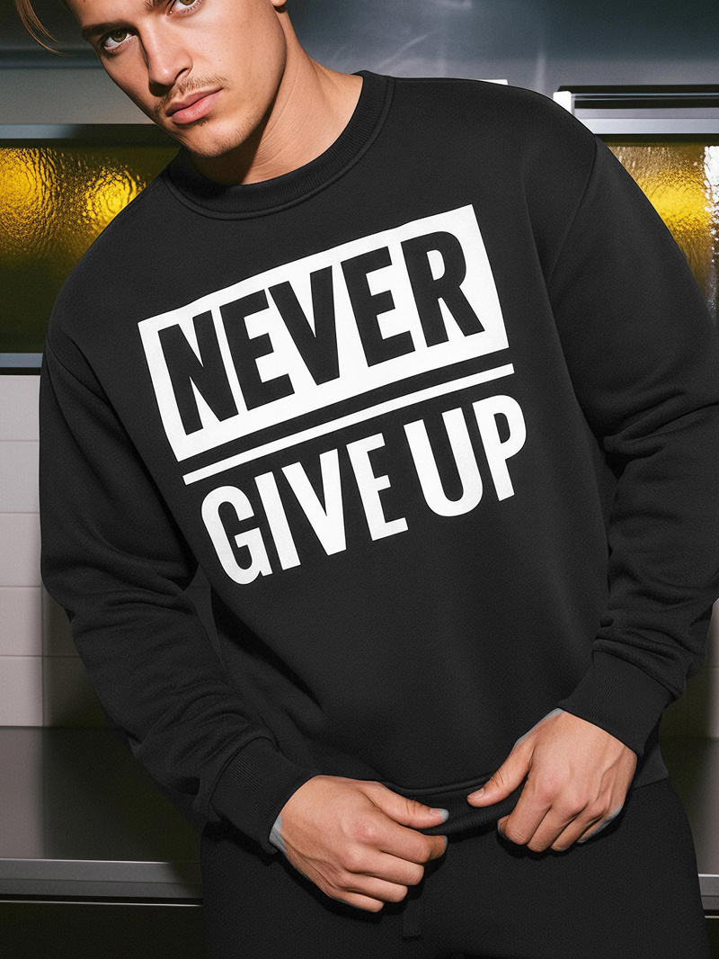 Bluza męska czarna OZONEE JS/8B1769/3