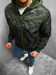 Kurtka przejściowa męska dwustronna moro-zielona OZONEE N/7200