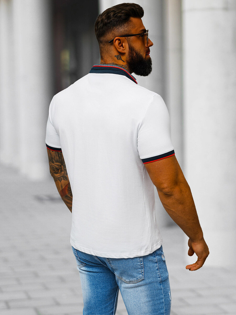 Футболка Поло Чоловіча Бiла OZONEE O/DA721