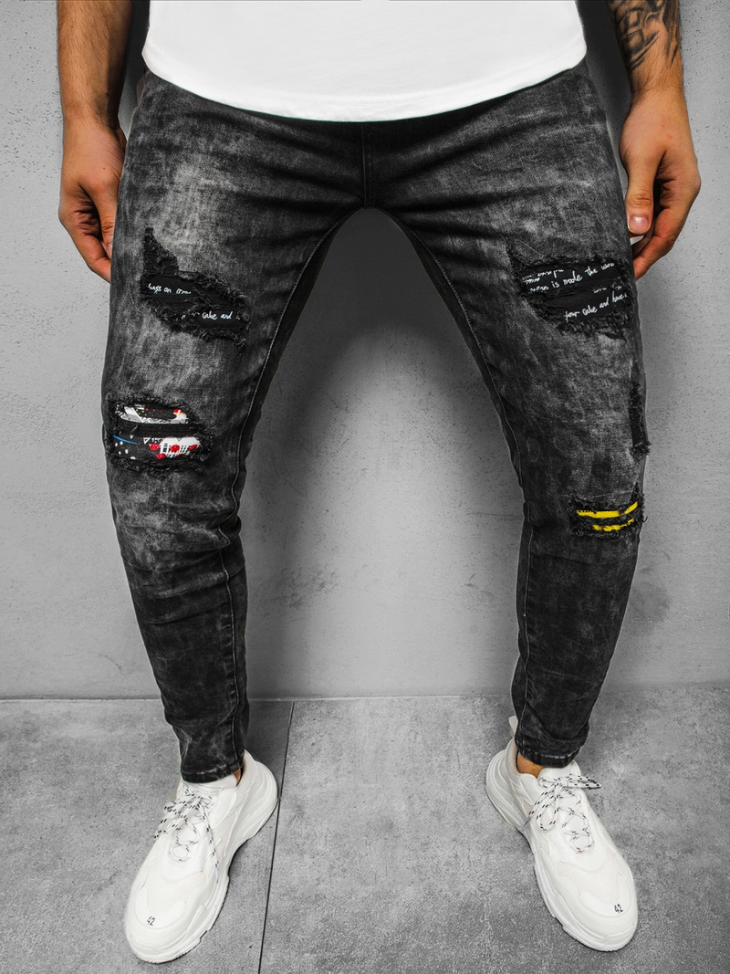 Джинси чоловічі Чорнi OZONEE DR/TF102Z