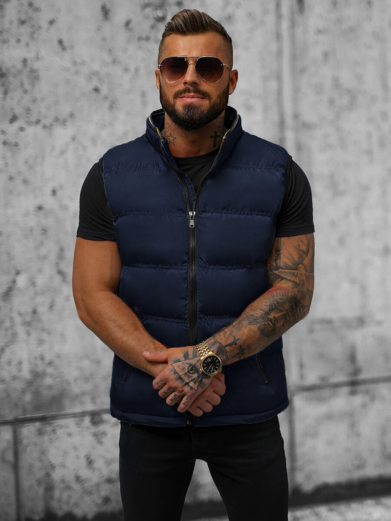 Kamizelka męska pikowana granatowa OZONEE N/7131Z