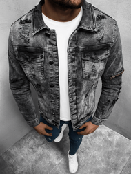 Куртка чоловіча джинсова Яскраво-Графітова OZONEE O/20147