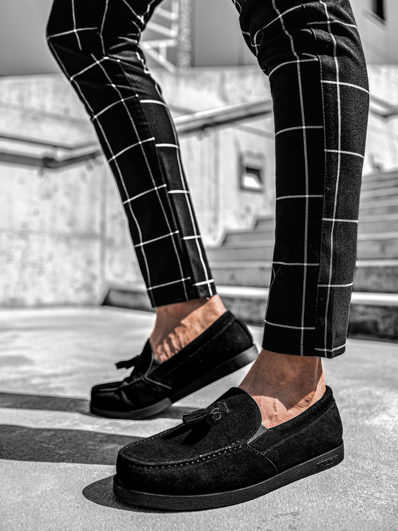 Buty męskie slip on czarne o/kn07