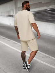 Komplet dresowy męski loose fit beżowy OZONEE JS/27C6531/6