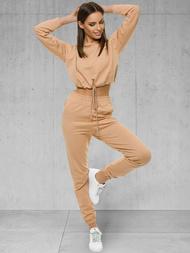 Жіночий спортивний костюм з двох частин Бежевий OZONEE O/12108