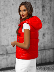 Стьобаний жіночий жилет червоний OZONEE O/SW025/4Z