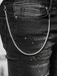 Чоловічі джинси чорнi OZONEE O/MB465