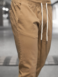 Spodnie męskie chino joggery camelowe OZONEE JB/JP1145/10
