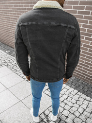 Kurtka męska jeans ciemno-grafitowa OZONEE BN/7317