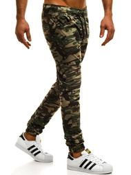 Штани чоловічі джоггери Камуфляжно-Зеленi OZONEE A/829