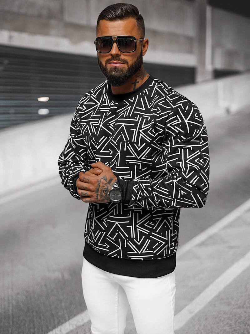 Bluza męska czarna OZONEE JS/8B1219/3