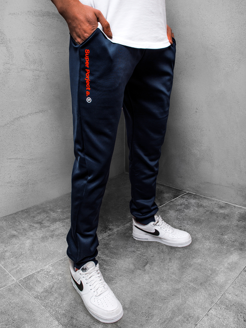 Spodnie dresowe męskie granatowe OZONEE JS/AM126Z