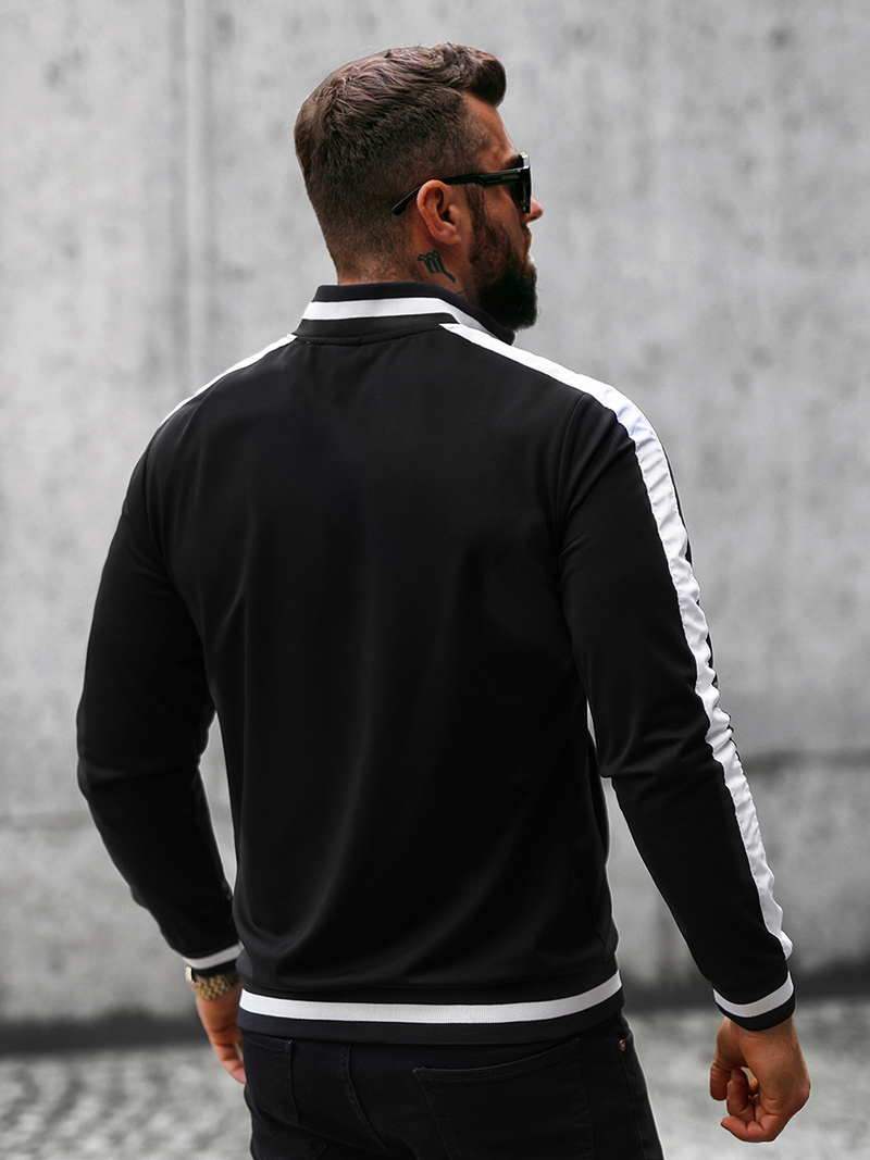 Bluza męska rozpinana czarna OZONEE O/2126Z