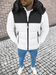 Безрукавка чоловіча Бiло-Чорна OZONEE JS/M1189/281