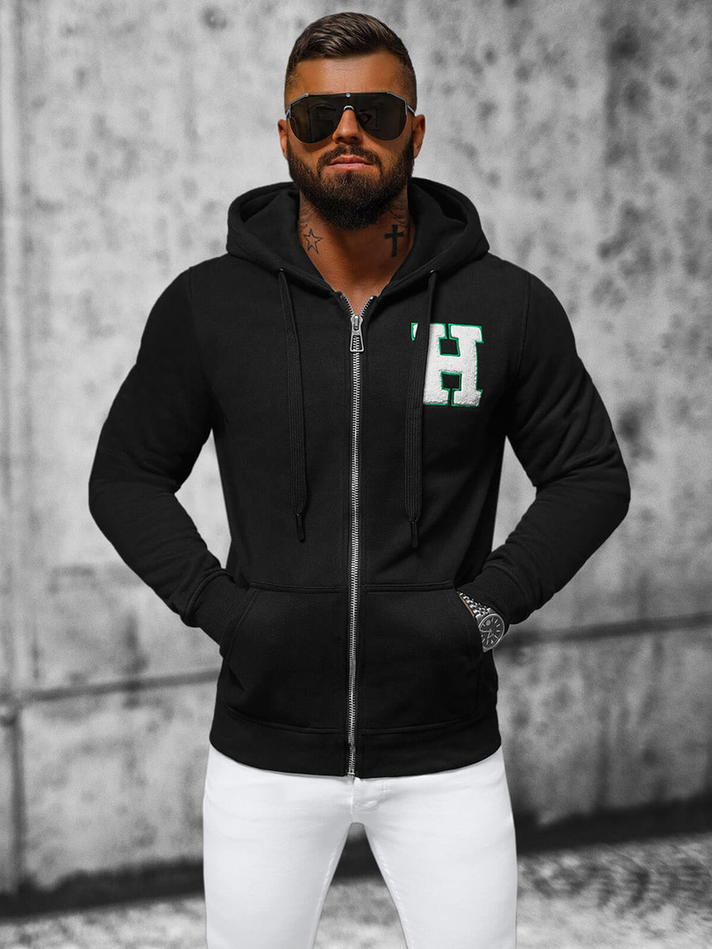 Толстовка чоловіча чорна OZONEE NB/MF2006