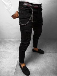 Spodnie jeansowe męskie czarne OZONEE DR/TF087Z