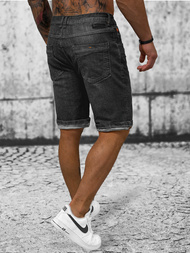 Чоловічі джинсові шорти чорні OZONEE O/24000